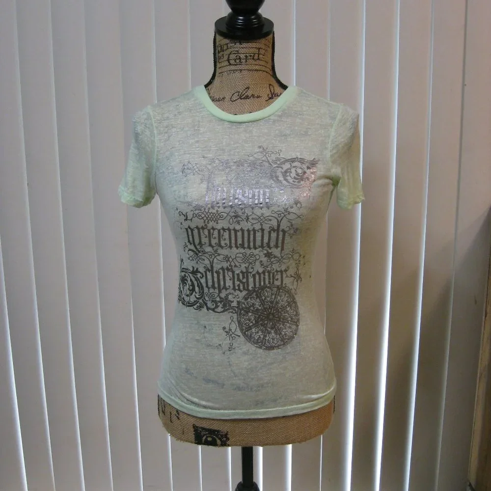 NWOT Express mint green graphic tee t shirt top XS extra small